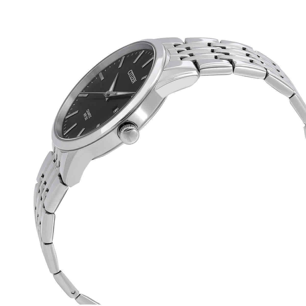 Citizen Schwarzes Zifferblatt Edelstahl Quarz BI5000-87E Herrenuhr