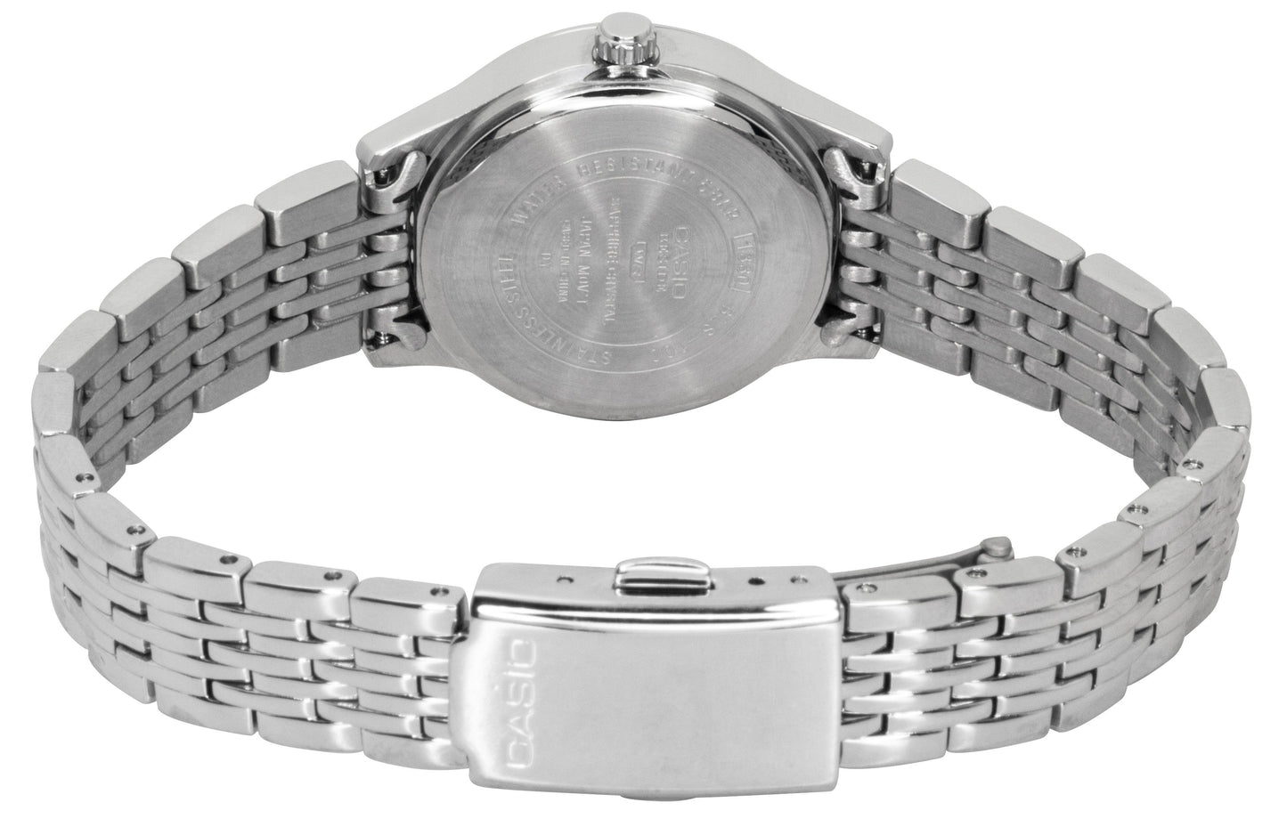 Casio Beside Analog Edelstahl White Dial Quarz BLS-100D-7AV Damenuhr