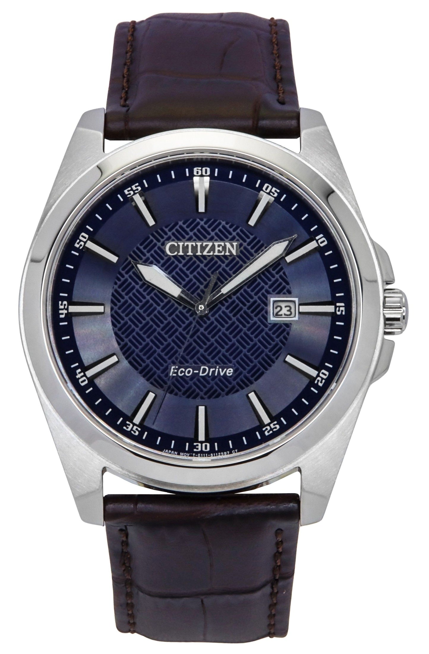 Citizen Eco-Drive Lederarmband Blaues Zifferblatt BM7108-22L 100M Herrenuhr
