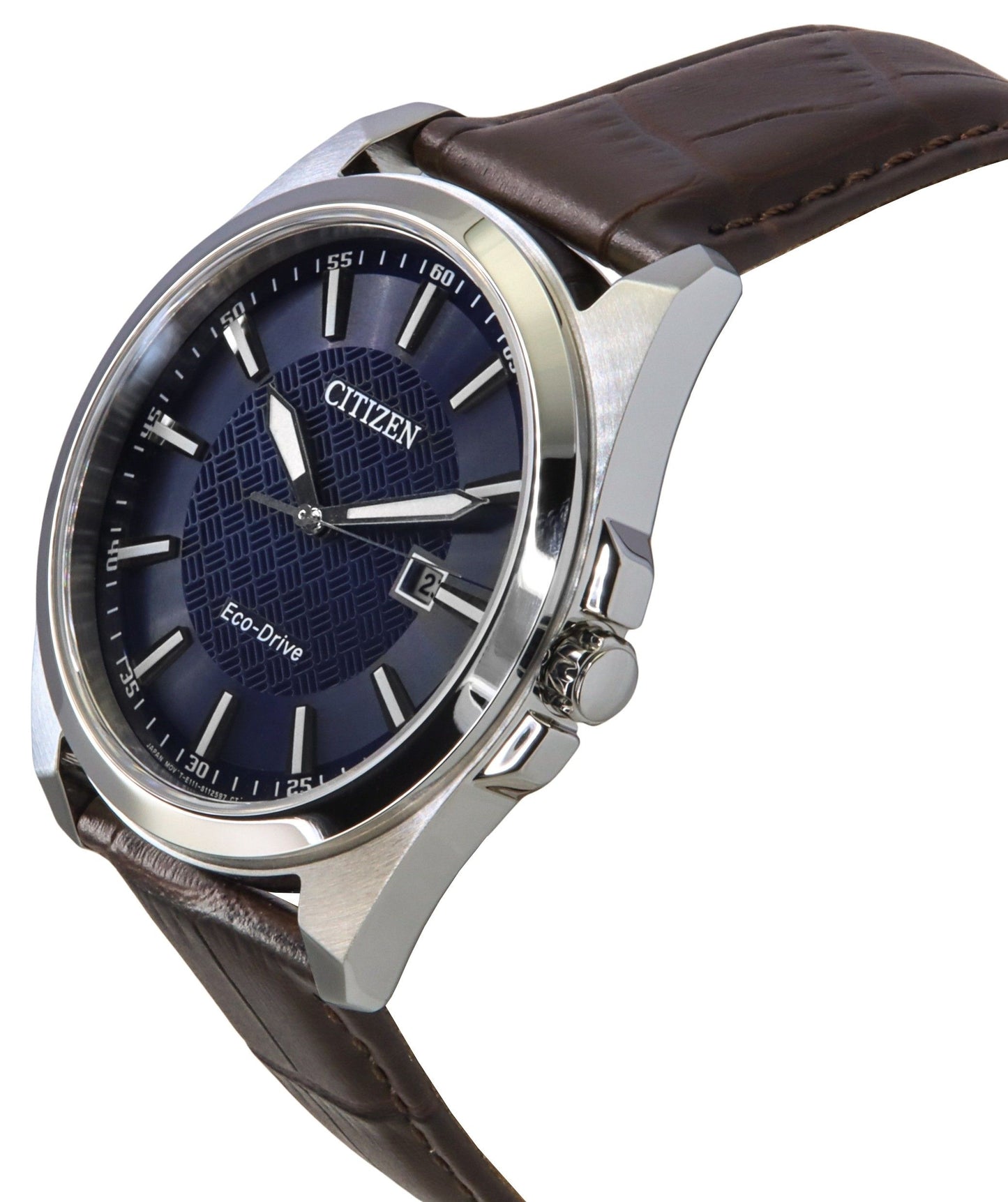 Citizen Eco-Drive Lederarmband Blaues Zifferblatt BM7108-22L 100M Herrenuhr