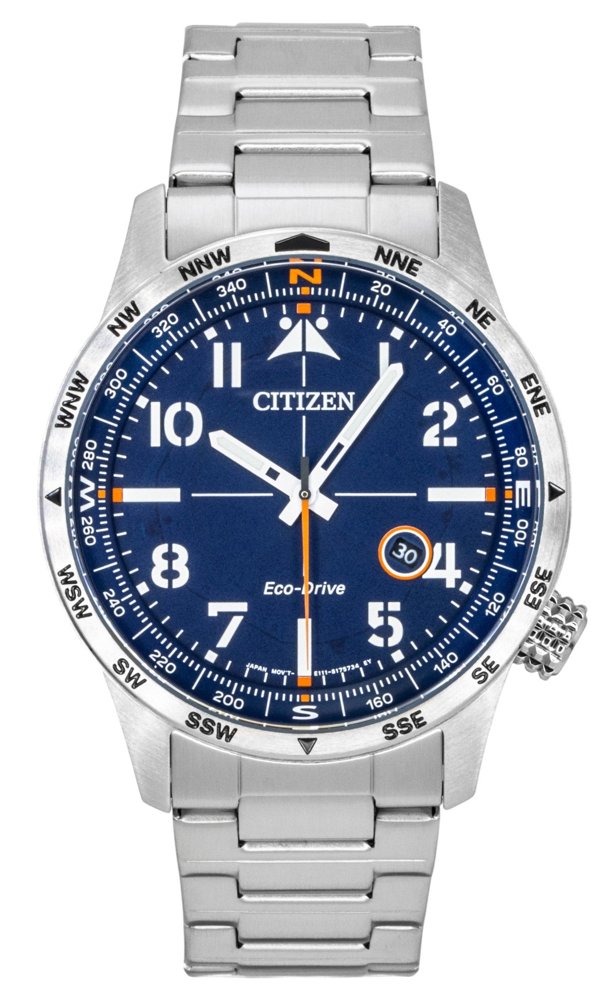 Citizen Weekender Avion Edelstahl Blaues Zifferblatt Eco-Drive BM7550-52L 100M Herrenuhr