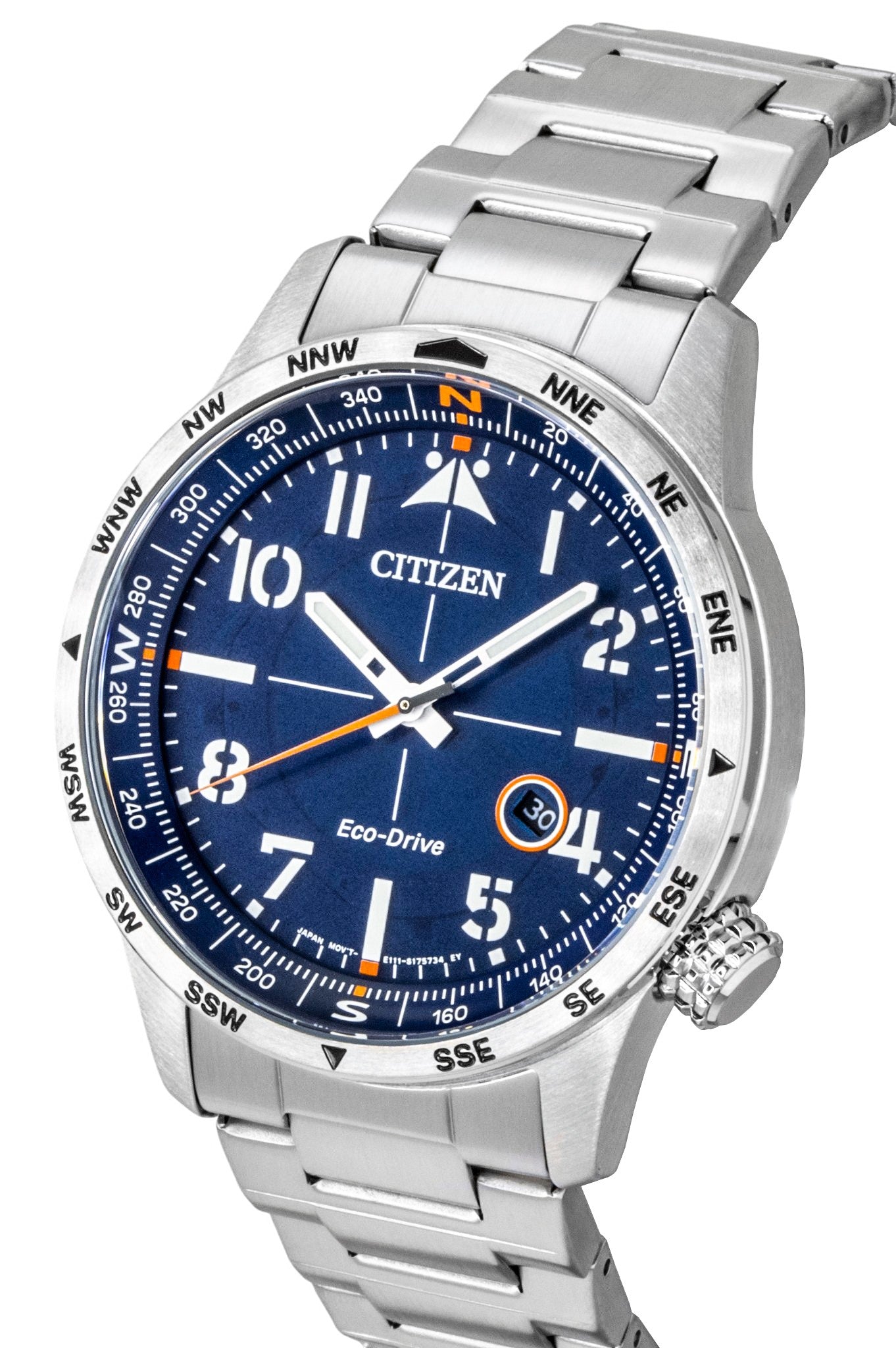 Citizen Weekender Avion Edelstahl Blaues Zifferblatt Eco-Drive BM7550-52L 100M Herrenuhr