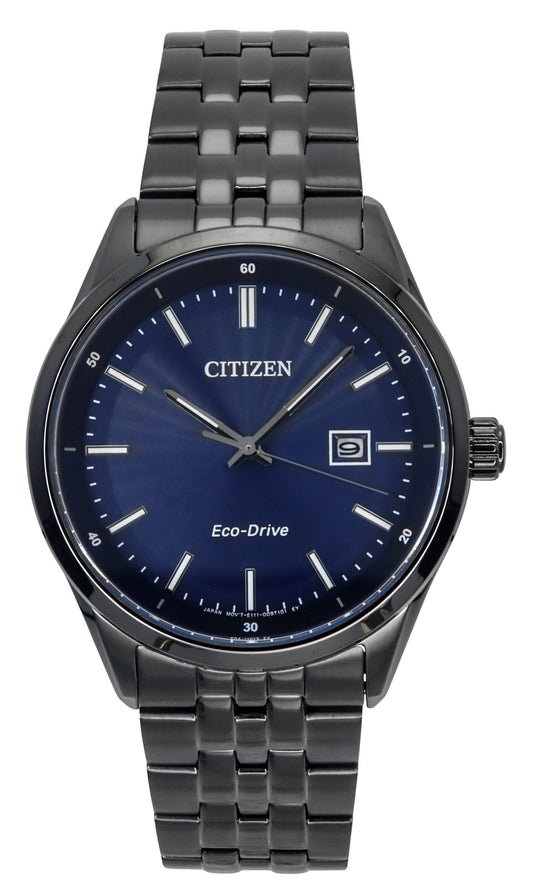 Citizen Eco-Drive Edelstahl Blaues Zifferblatt BM7567-50L 100M Herrenuhr