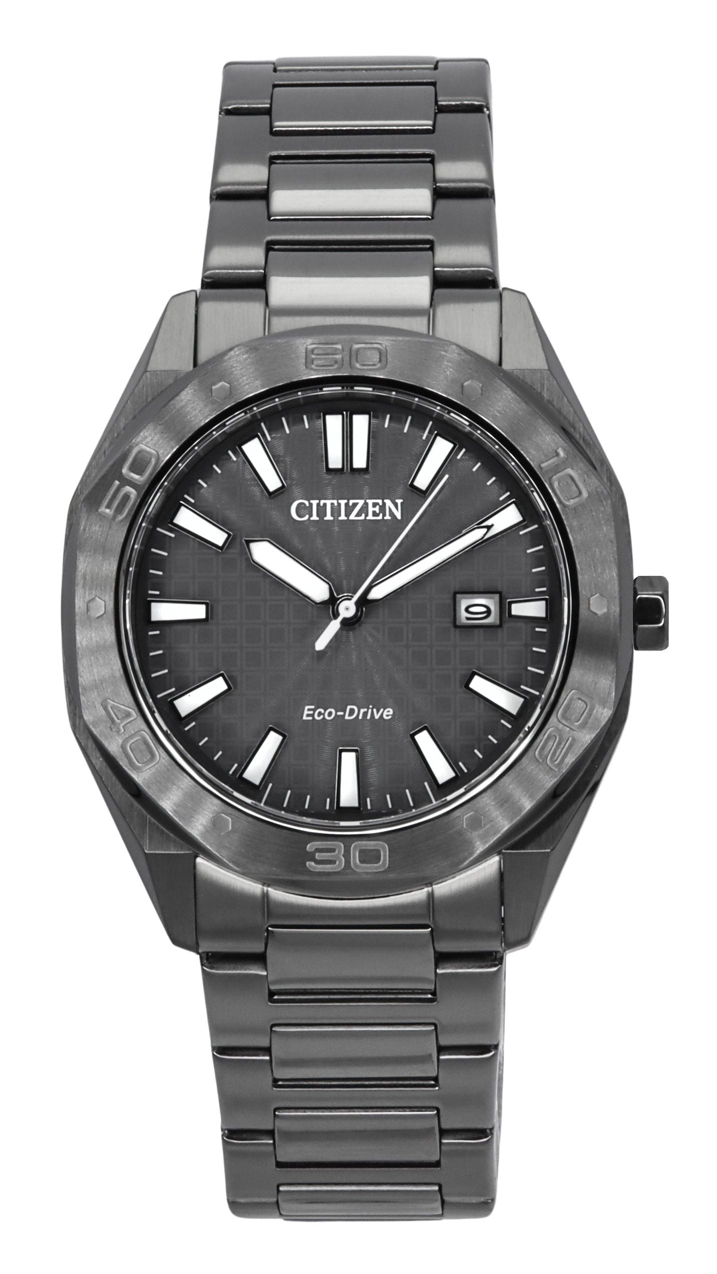 Citizen Eco-Drive Edelstahl Graues Zifferblatt BM7637-81H 100M Herrenuhr
