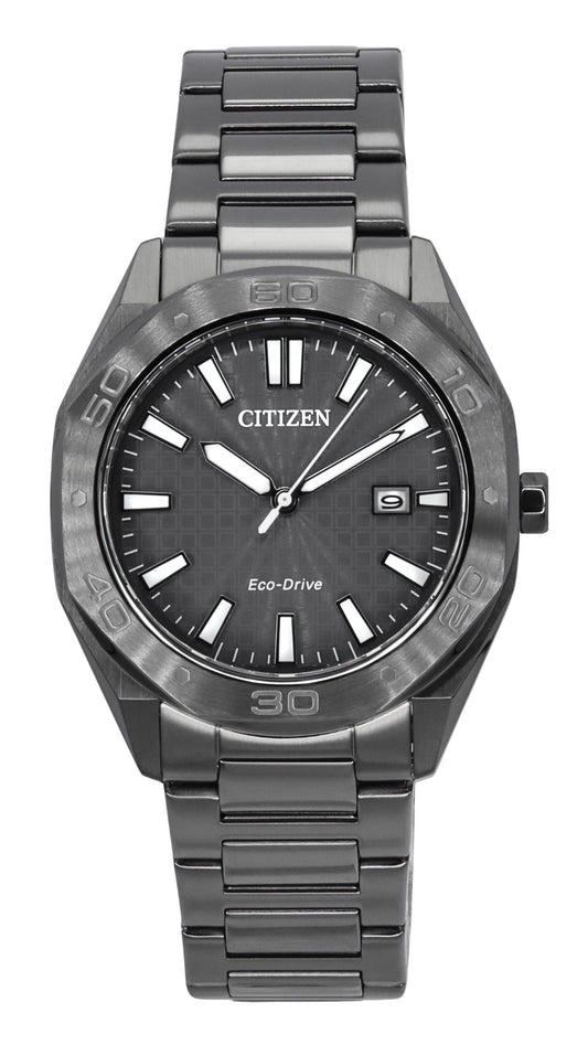 Citizen Eco-Drive Edelstahl Graues Zifferblatt BM7637-81H 100M Herrenuhr