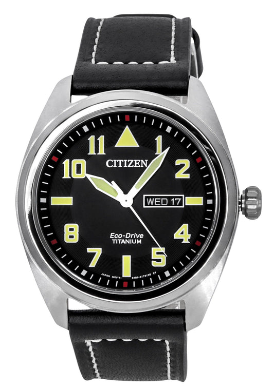 Citizen Eco-Drive Garrison Super Titanium Schwarzes Zifferblatt BM8560-29E 100M Herrenuhr