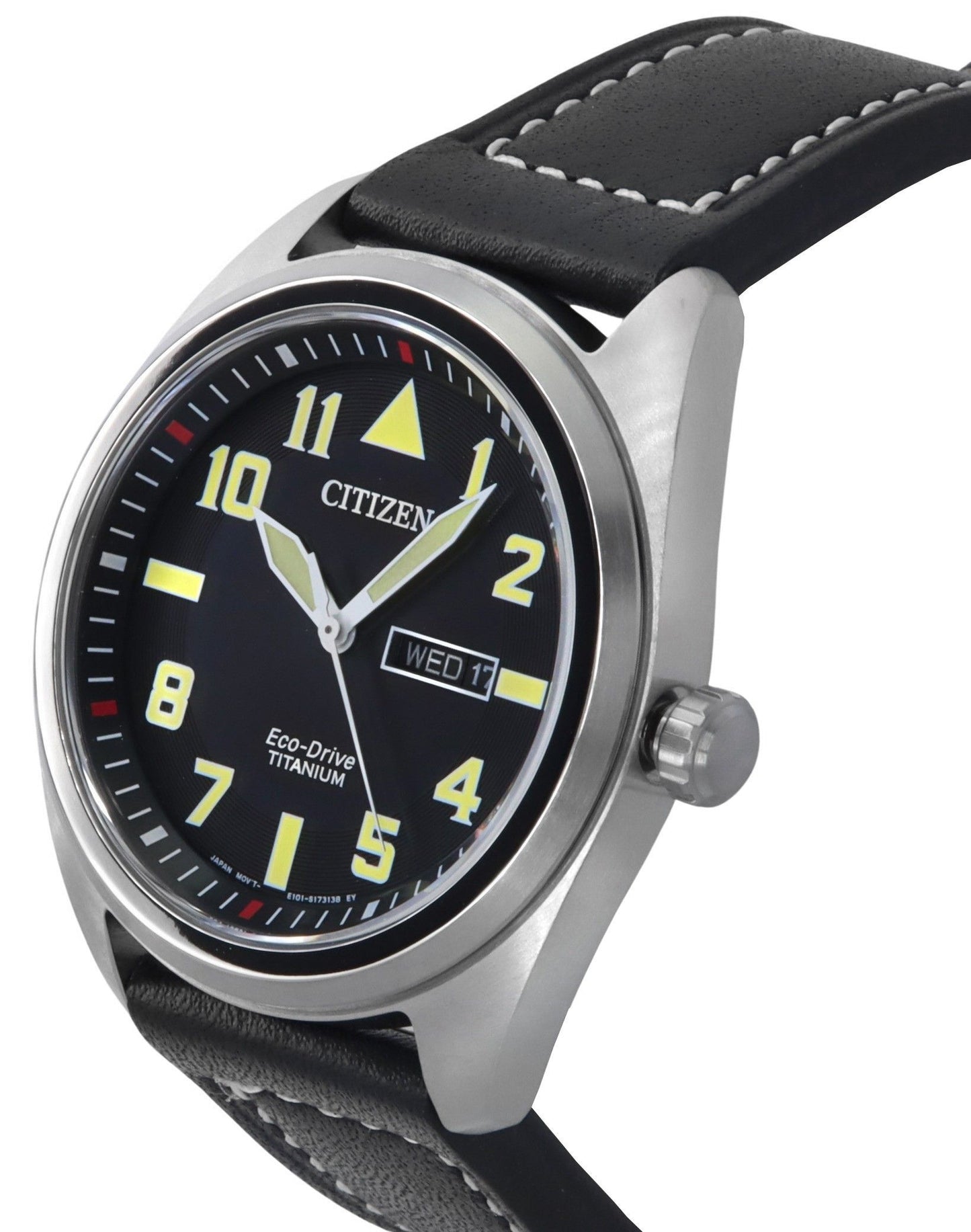 Citizen Eco-Drive Garrison Super Titanium Schwarzes Zifferblatt BM8560-29E 100M Herrenuhr