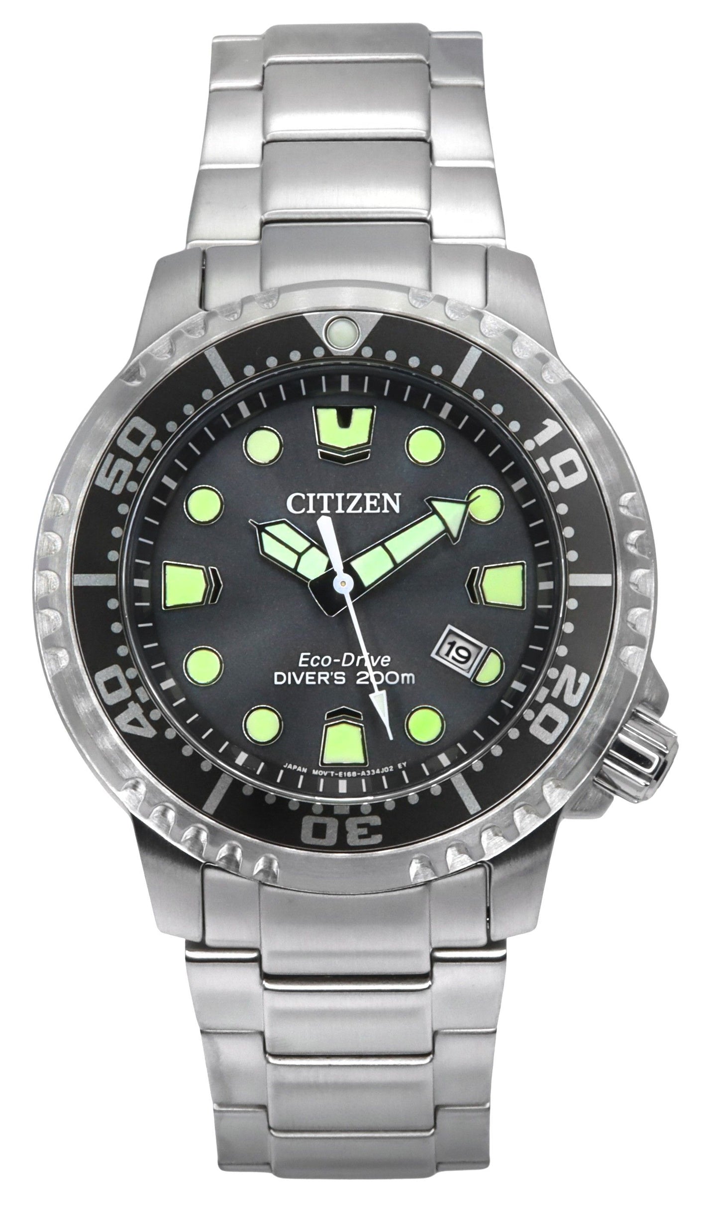 Citizen Promaster Dive Eco-Drive Edelstahl Graues Zifferblatt Taucher BN0167-50H 200M Herrenuhr