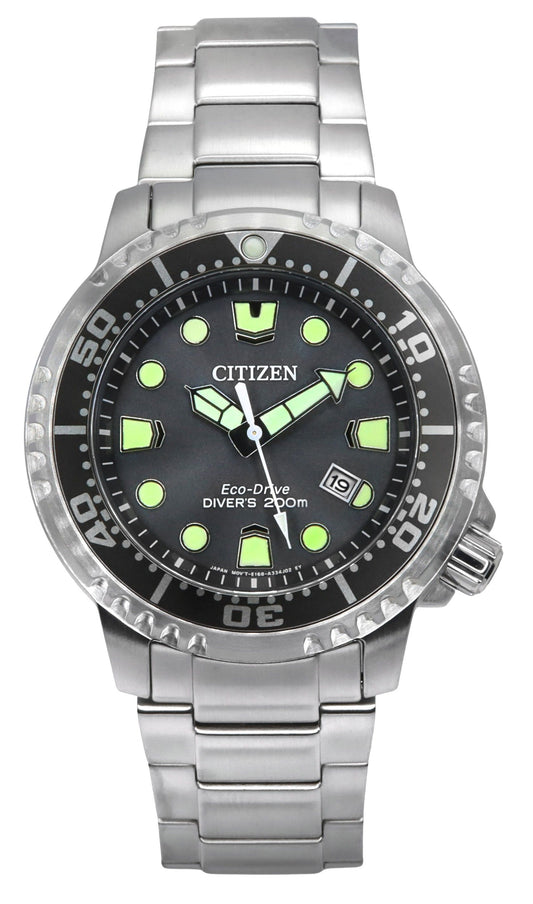 Citizen Promaster Dive Eco-Drive Edelstahl Graues Zifferblatt Taucher BN0167-50H 200M Herrenuhr
