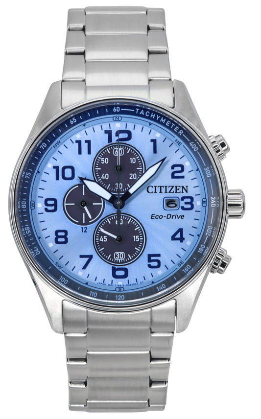 Citizen Eco-Drive Chronograph Limited Edition Edelstahl Blaues Zifferblatt CA0770-72M 100M Herrenuhr