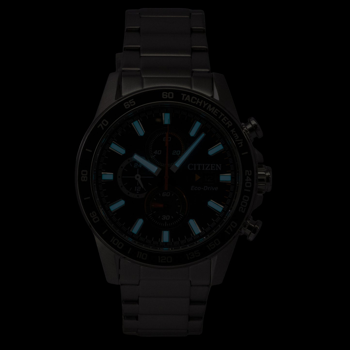 Citizen Brycen Chronograph Edelstahl Blaues Zifferblatt Eco-Drive CA0781-50L 100M Herrenuhr