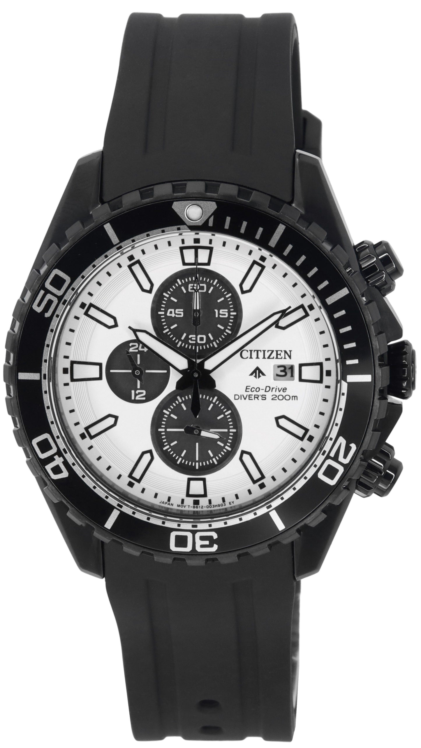 Citizen Promaster Marine Eco-Drive Chronograph White Dial Taucher CA0825-05A 200M Herrenuhr