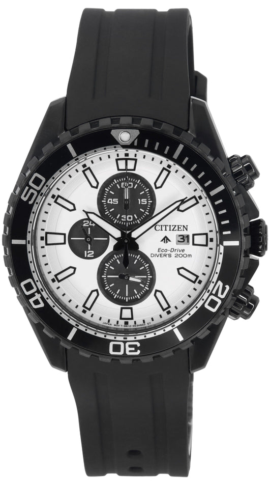Citizen Promaster Marine Eco-Drive Chronograph White Dial Taucher CA0825-05A 200M Herrenuhr