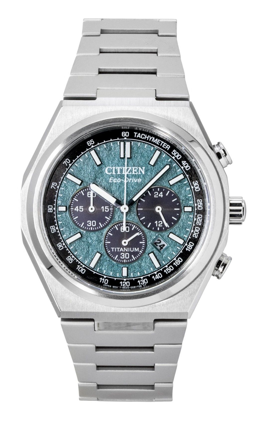 Citizen Zenshin Super Titanium Chronograph Gr?nes Zifferblatt Eco-Drive CA4610-85X 100M Herrenuhr