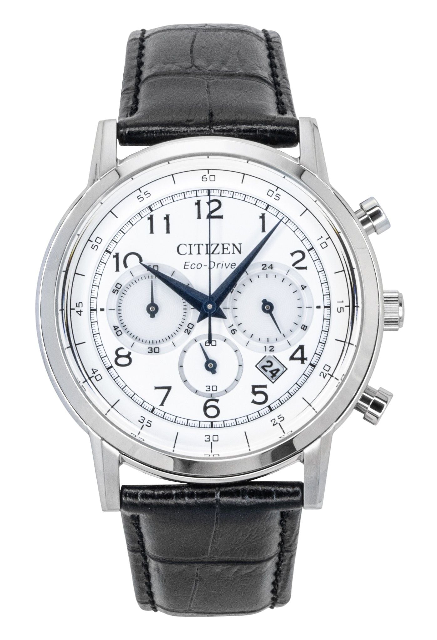 Citizen Eco-Drive Chronograph Lederarmband White Dial CA4630-02A Herrenuhr