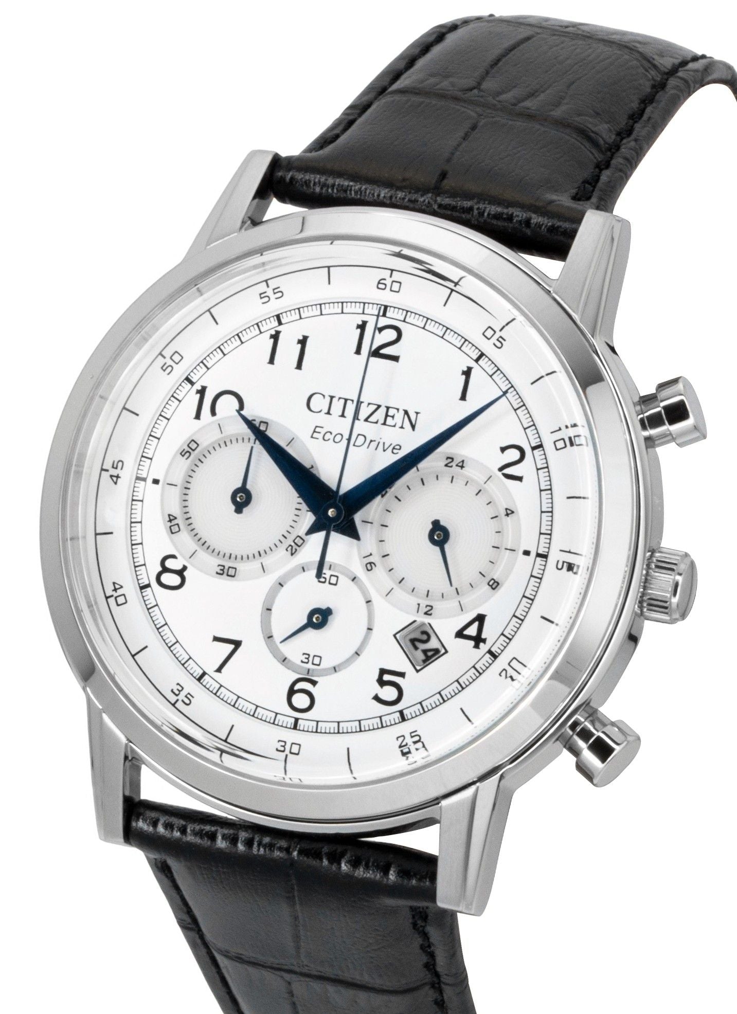Citizen Eco-Drive Chronograph Lederarmband White Dial CA4630-02A Herrenuhr