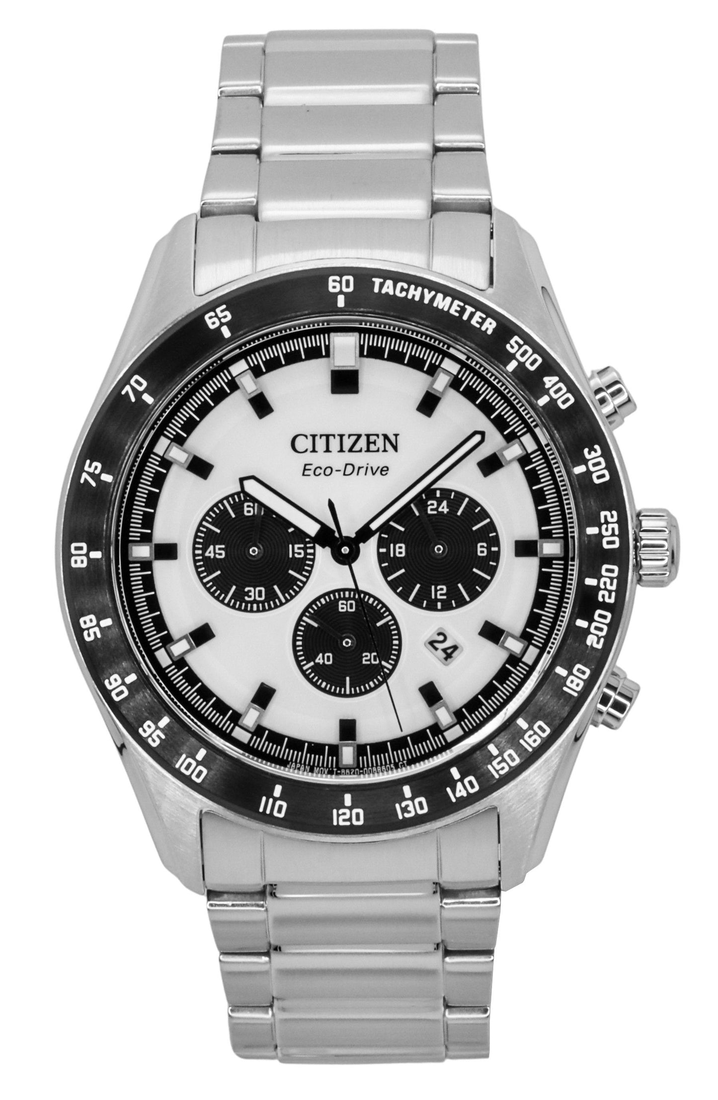Citizen Eco-Drive Chronograph Edelstahl White Dial CA4674-58A 100M Herrenuhr
