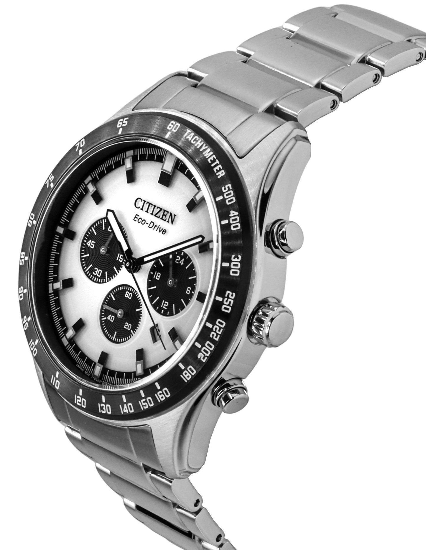 Citizen Eco-Drive Chronograph Edelstahl White Dial CA4674-58A 100M Herrenuhr
