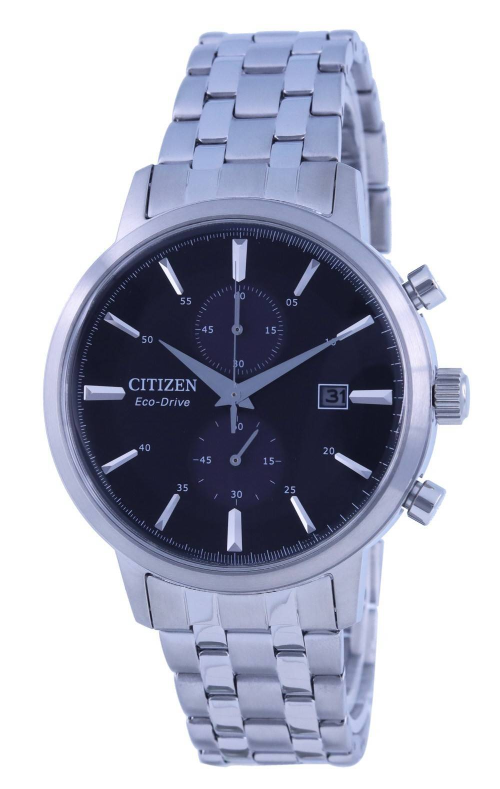 Citizen Classic Chronograph Schwarzes Zifferblatt Edelstahl Eco-Drive CA7060-88E Herrenuhr