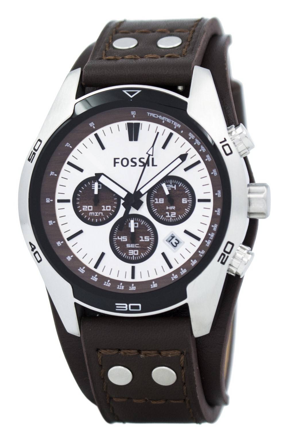 Fossil Cuff Chronograph Tan Leather CH2565 Herrenuhr