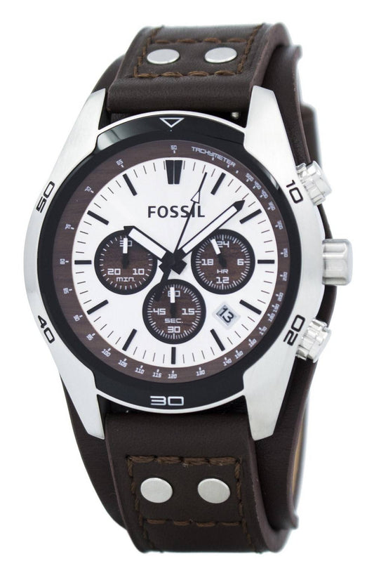 Fossil Cuff Chronograph Tan Leather CH2565 Herrenuhr
