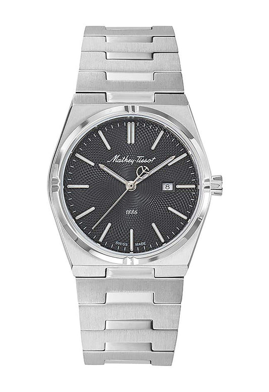 Mathey-Tissot Zeus Edelstahl Schwarzes Zifferblatt Quarz D118AN Damenuhr