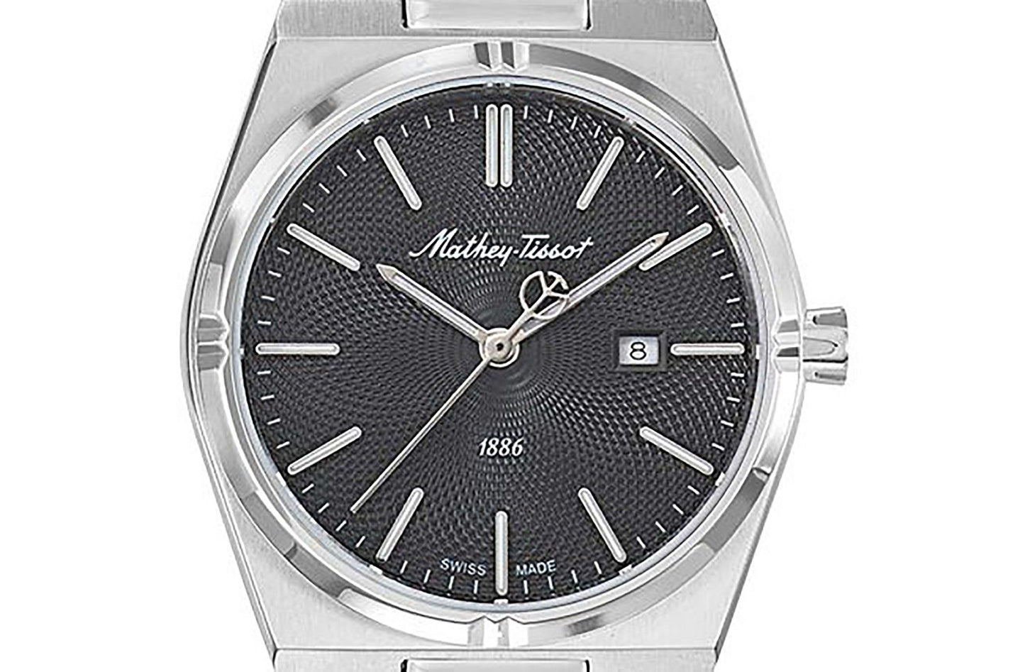 Mathey-Tissot Zeus Edelstahl Schwarzes Zifferblatt Quarz D118AN Damenuhr