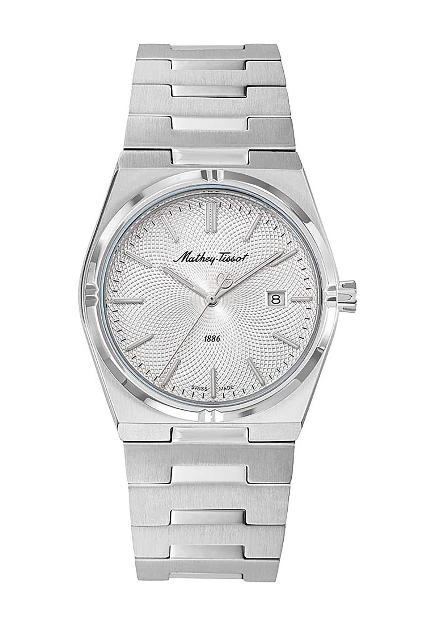 Mathey-Tissot Zeus Edelstahl Silberfarbenes Zifferblatt Quarz D118AS Damenuhr
