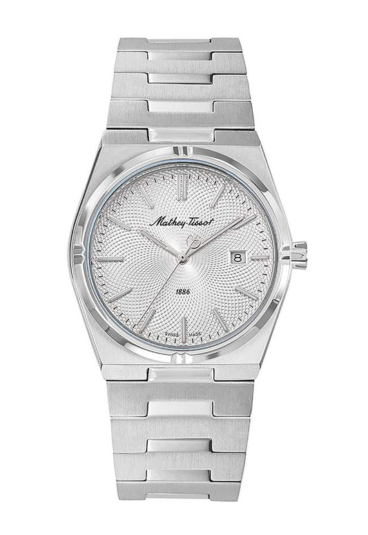 Mathey-Tissot Zeus Edelstahl Silberfarbenes Zifferblatt Quarz D118AS Damenuhr