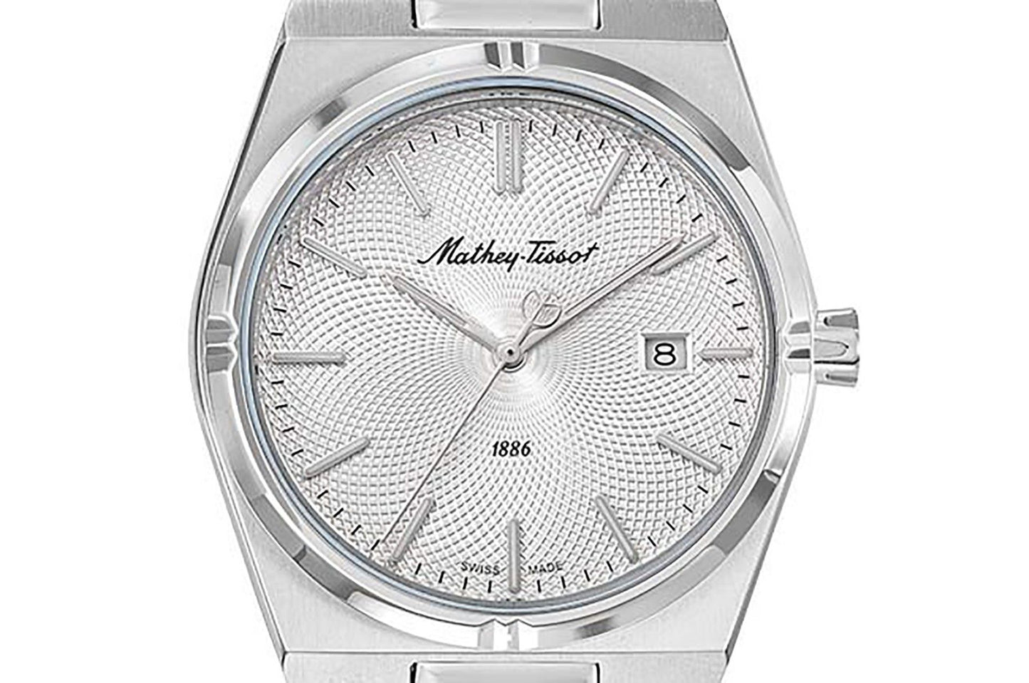 Mathey-Tissot Zeus Edelstahl Silberfarbenes Zifferblatt Quarz D118AS Damenuhr