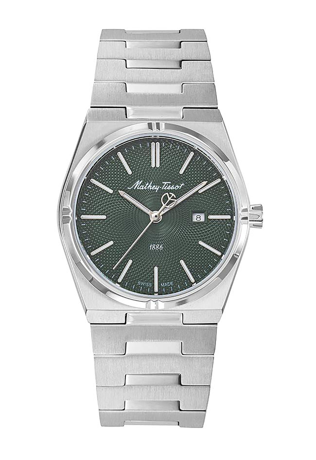 Mathey-Tissot Zeus Edelstahl Grünes Zifferblatt Quarz D118AV Damenuhr