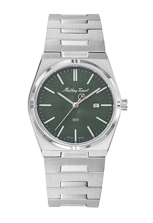 Mathey-Tissot Zeus Edelstahl Grünes Zifferblatt Quarz D118AV Damenuhr