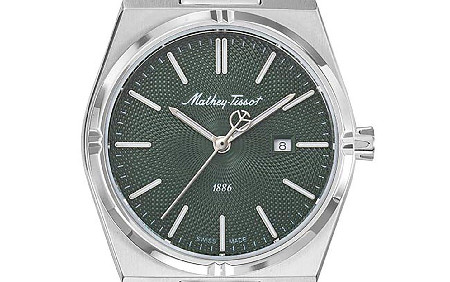 Mathey-Tissot Zeus Edelstahl Grünes Zifferblatt Quarz D118AV Damenuhr