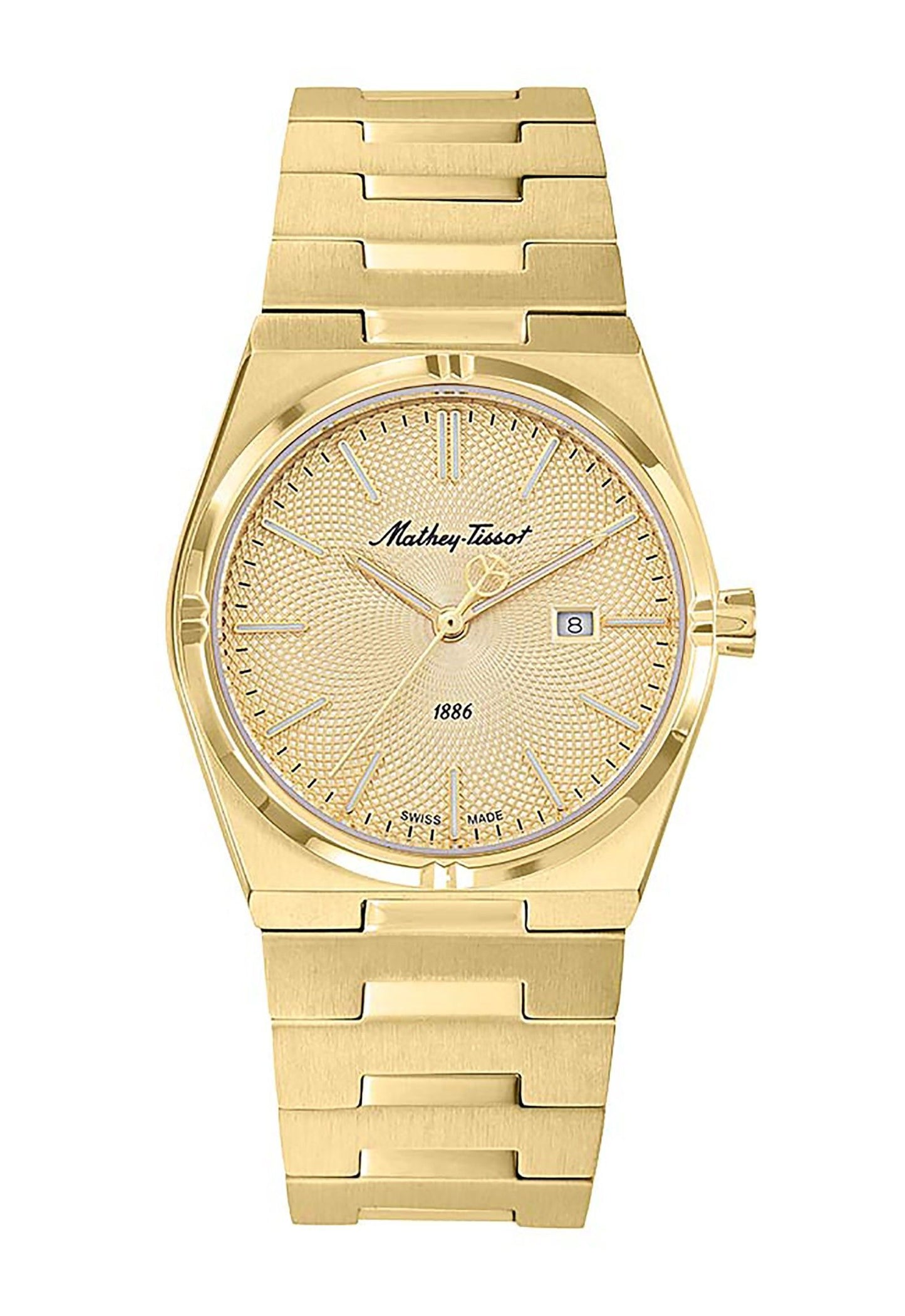 Mathey-Tissot Zeus Goldfarben Edelstahl Champagnerfarbenes Zifferblatt Quarz D118PDI Damenuhr