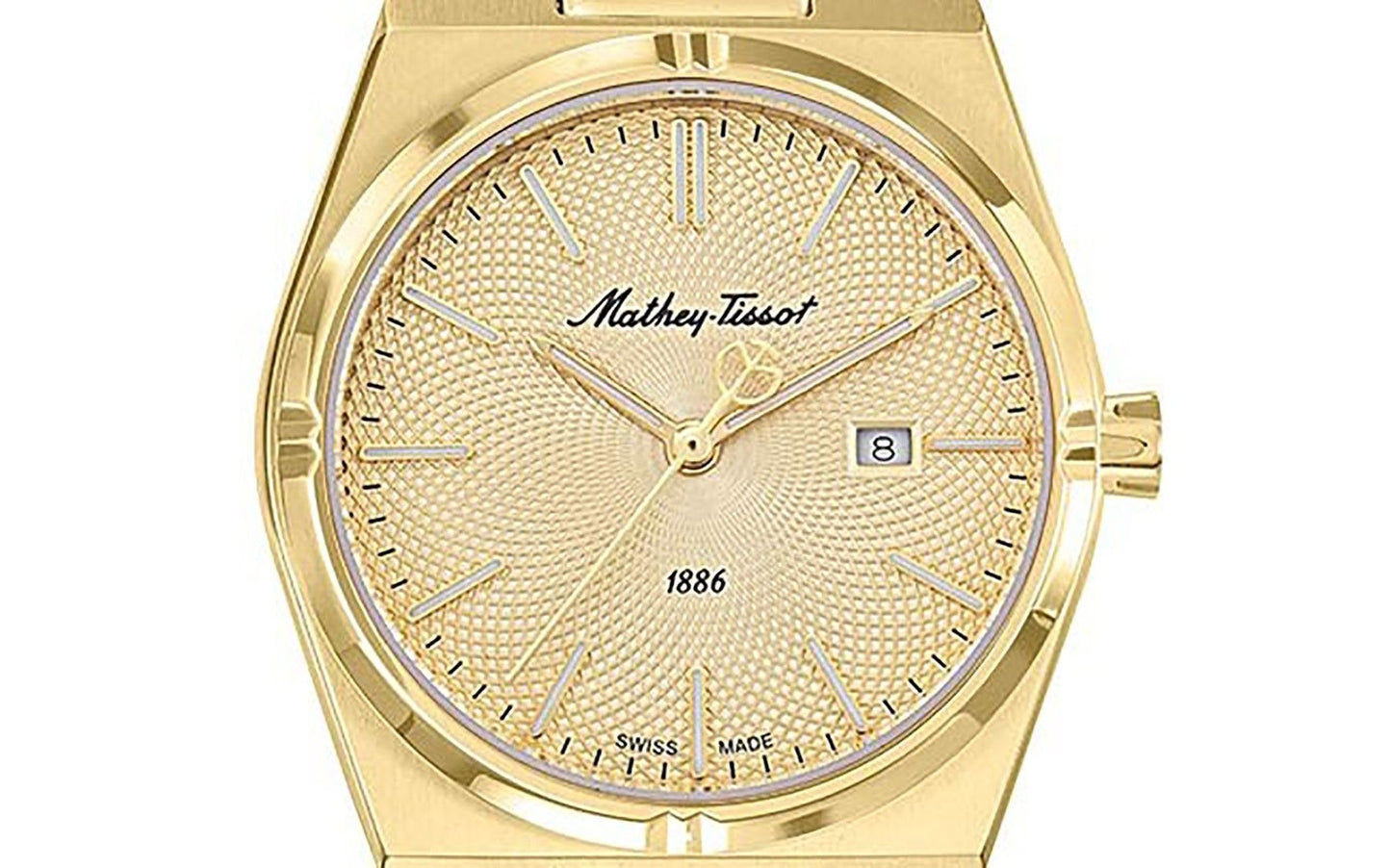 Mathey-Tissot Zeus Goldfarben Edelstahl Champagnerfarbenes Zifferblatt Quarz D118PDI Damenuhr