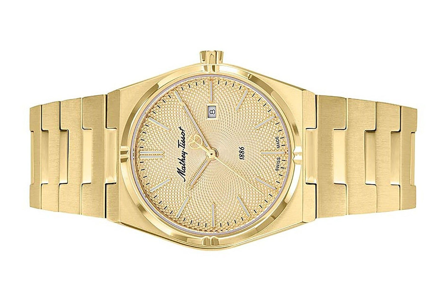 Mathey-Tissot Zeus Goldfarben Edelstahl Champagnerfarbenes Zifferblatt Quarz D118PDI Damenuhr