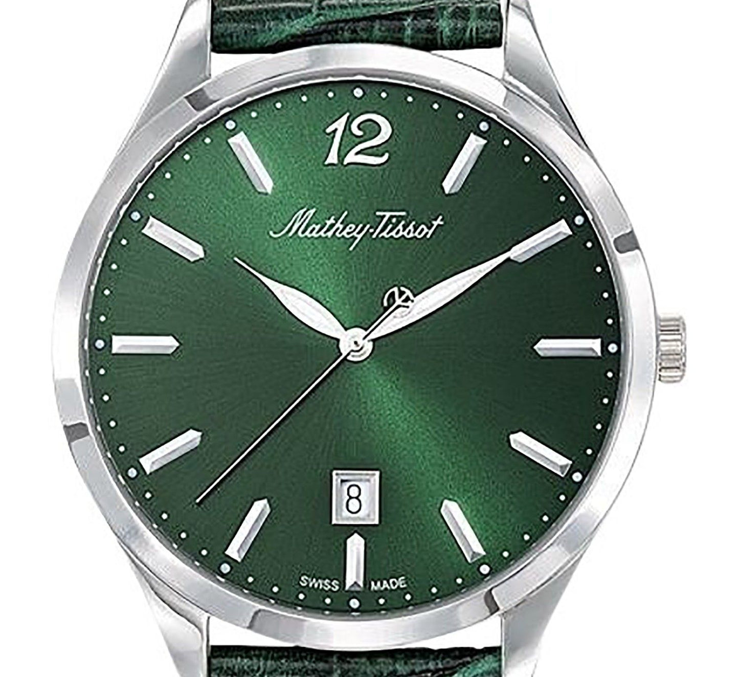 Mathey-Tissot Urban Lederarmband Grünes Zifferblatt Quarz D411AV Damenuhr