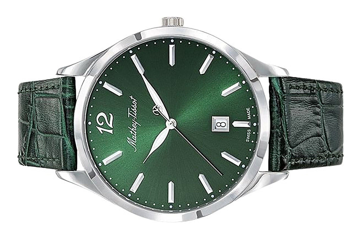 Mathey-Tissot Urban Lederarmband Grünes Zifferblatt Quarz D411AV Damenuhr