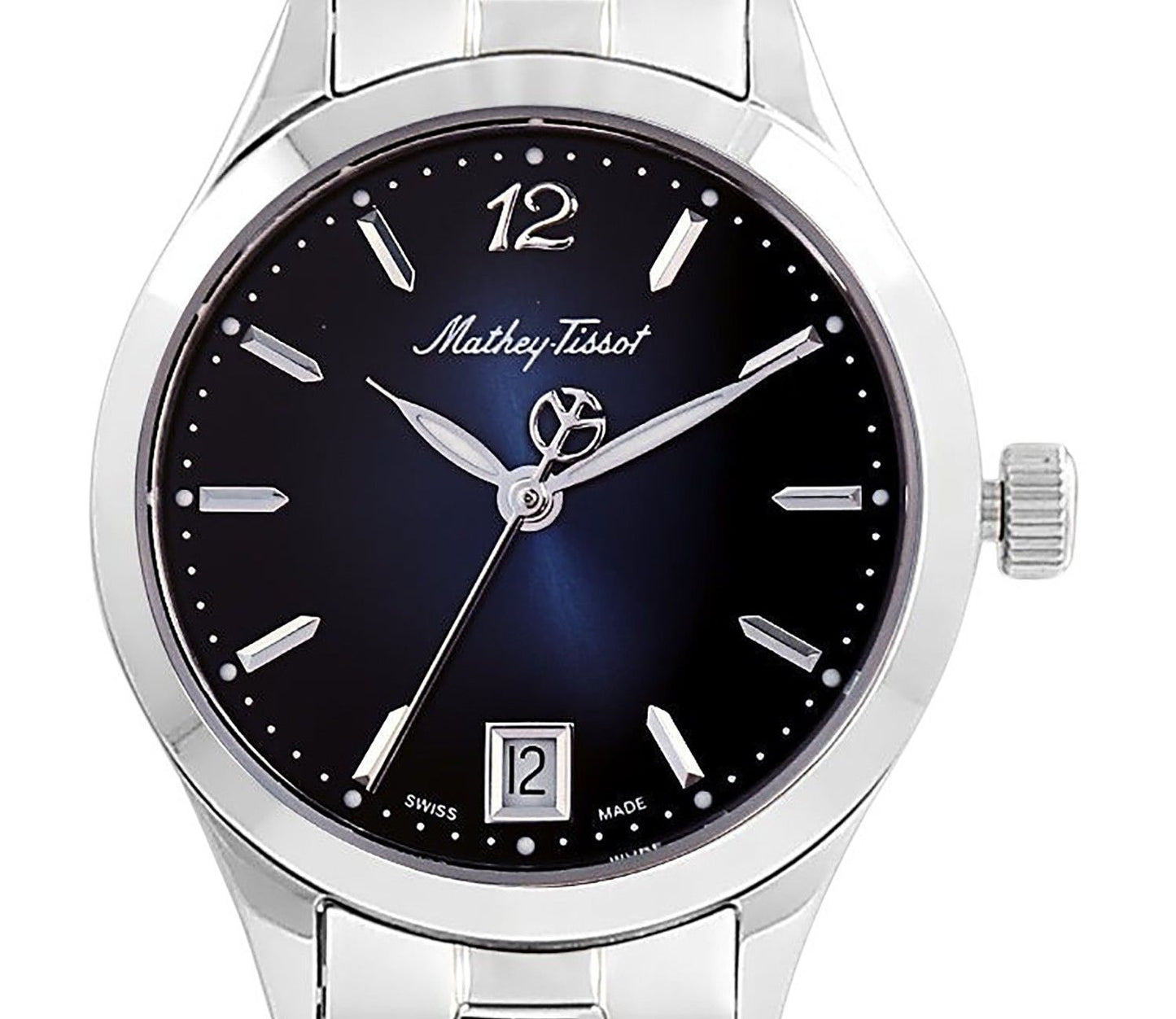 Mathey-Tissot Urban Edelstahl Blaues Zifferblatt Quarz D411MABU Damenuhr