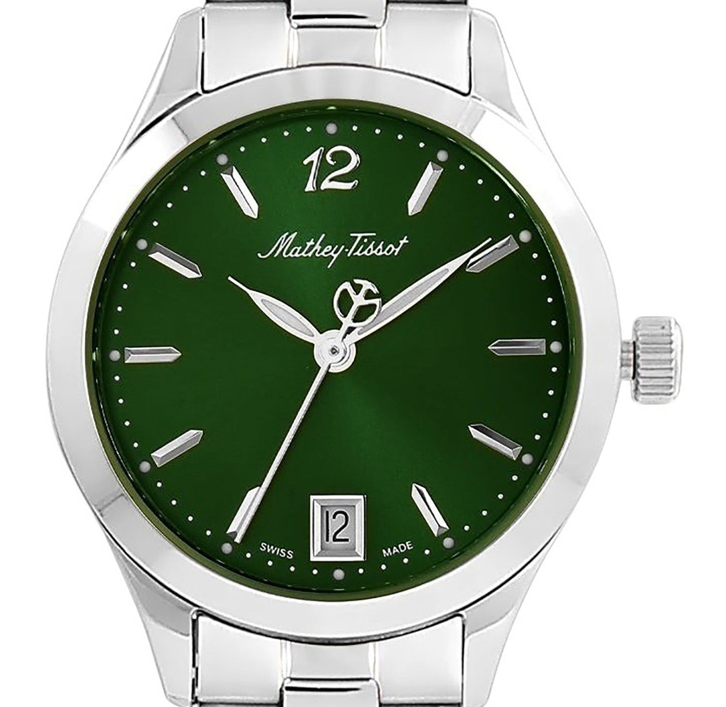 Mathey-Tissot Urban Edelstahl Grünes Zifferblatt Quarz D411MAV Damenuhr
