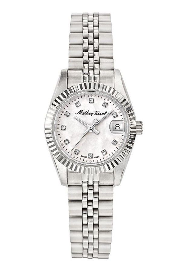 Mathey-Tissot Mathy II Edelstahl White Dial Quarz D710AI Damenuhr