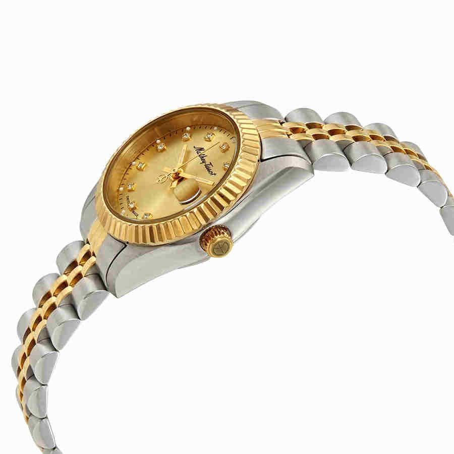 Mathey-Tissot Mathy II Two Tone Edelstahl Gold Dial Quarz D710BDI Damenuhr