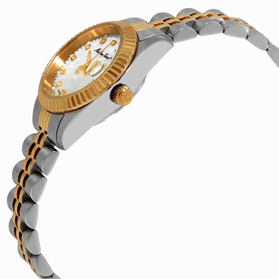 Mathey-Tissot Mathy II Two Tone Edelstahl Perlmutt-Zifferblatt Quarz D710BI Damenuhr