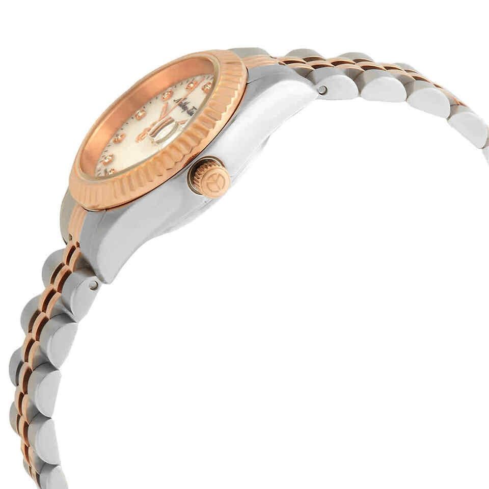 Mathey-Tissot Mathy II Two Tone Edelstahl White Dial Quarz D710RA Damenuhr