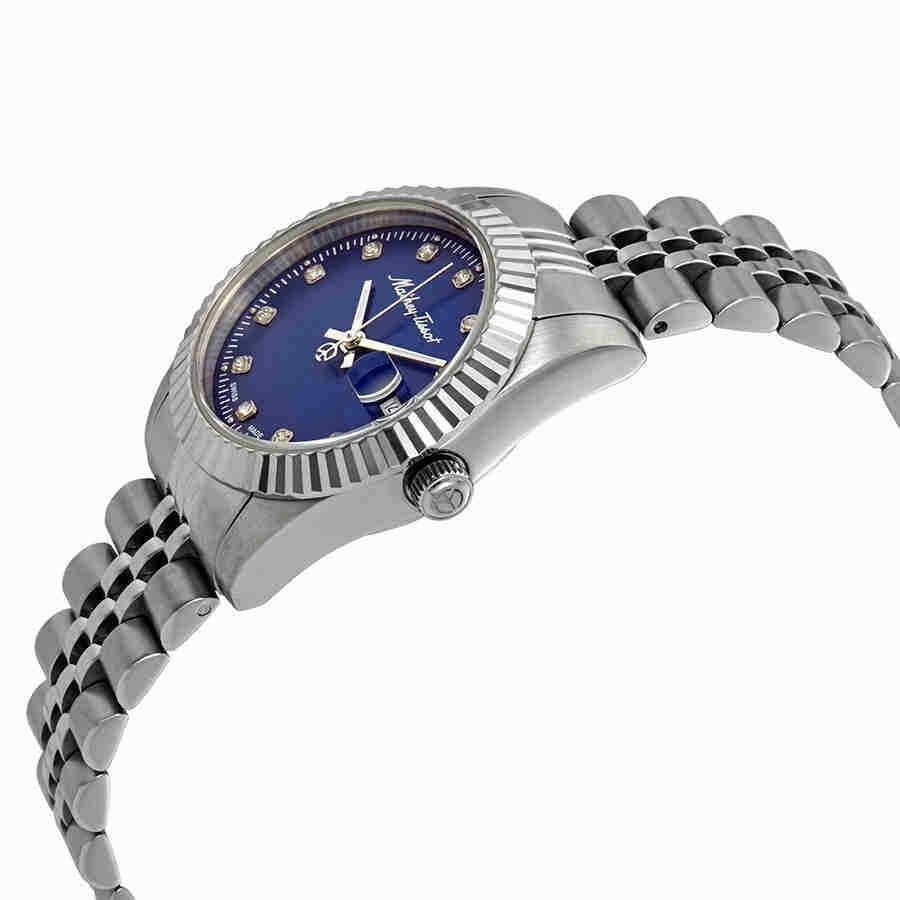 Mathey-Tissot Mathy III Edelstahl Blaues Zifferblatt Quarz D810ABU Damenuhr