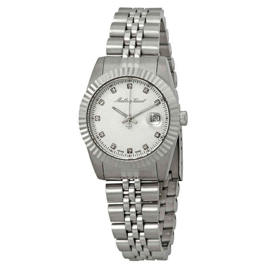 Mathey-Tissot Mathy III Edelstahl Silberfarbenes Zifferblatt Quarz D810AI Damenuhr
