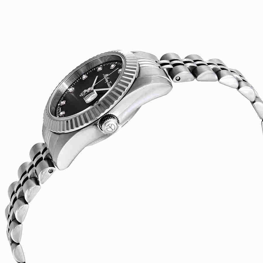 Mathey-Tissot Mathy III Edelstahl Schwarzes Zifferblatt Quarz D810AN Damenuhr