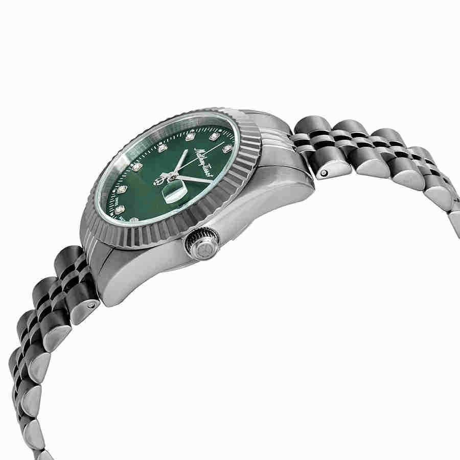 Mathey-Tissot Mathy III Edelstahl Grünes Zifferblatt Quarz D810AV Damenuhr