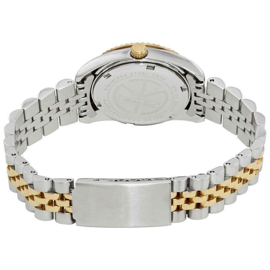 Mathey-Tissot Mathy III Two Tone Edelstahl Schwarzes Zifferblatt Quarz D810BN Damenuhr