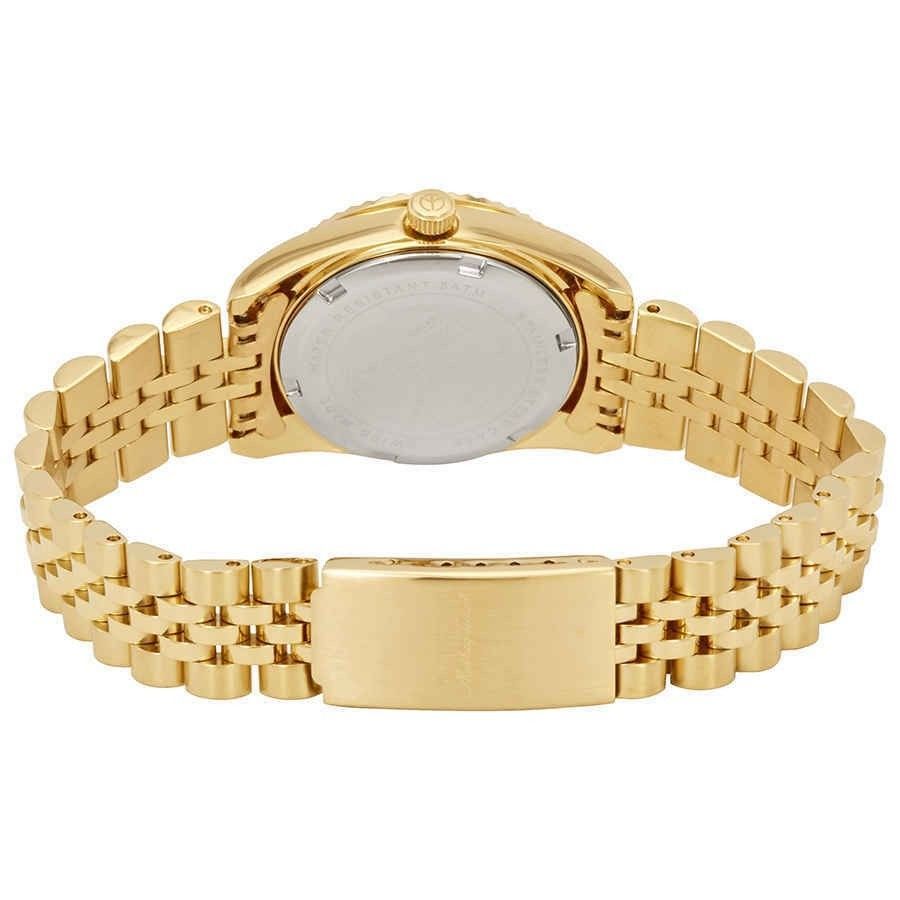 Mathey-Tissot Mathy III Goldfarben Edelstahl Schwarzes Zifferblatt Quarz D810PDI Damenuhr